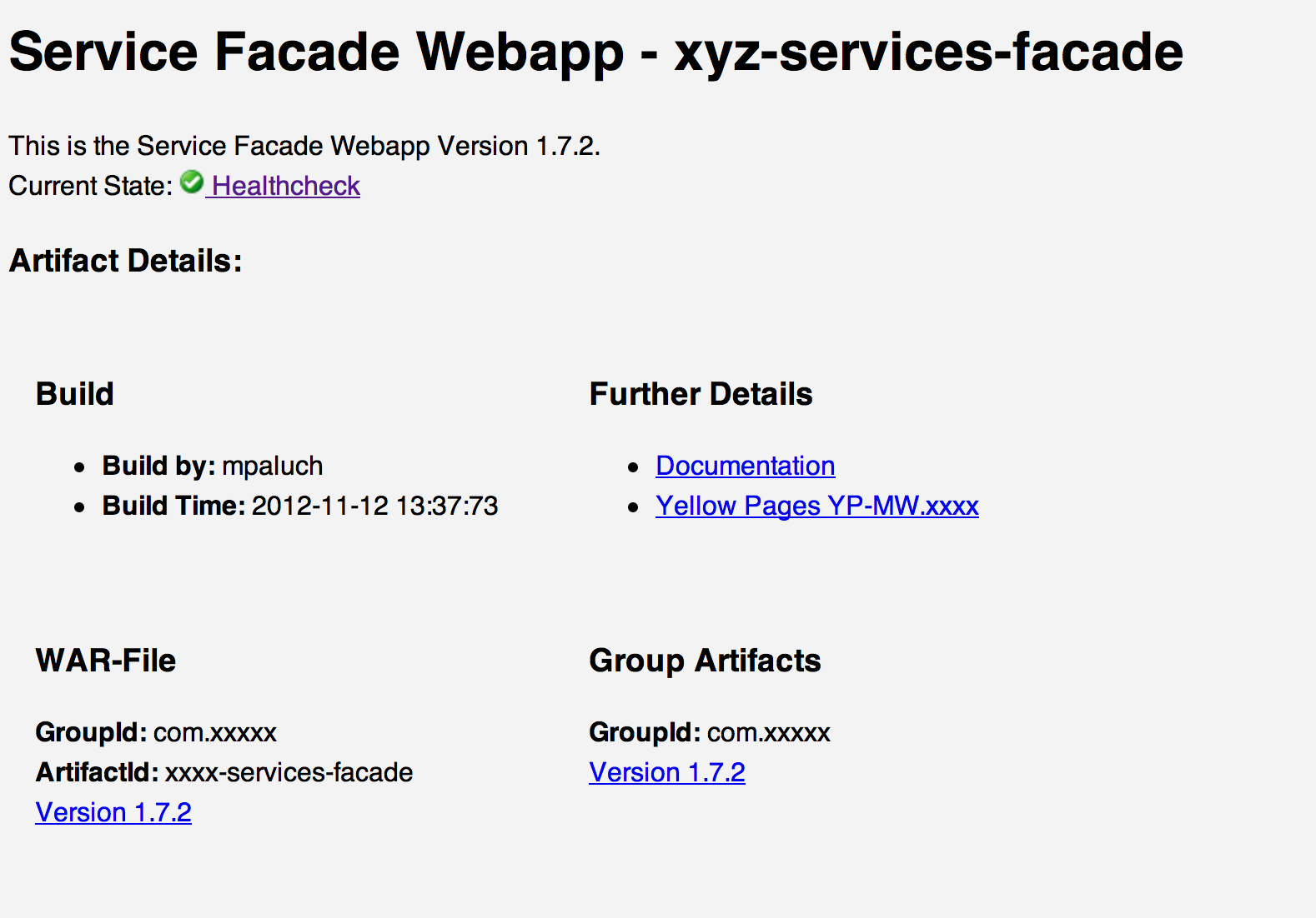 Building a health check page